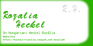 rozalia heckel business card